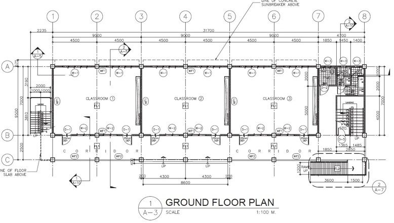DepEd New School Building Design Six Classrooms Ground Floor Plan