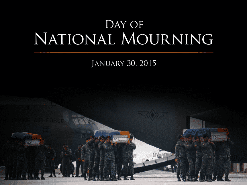 January 30, 2015, is a National Day of Mourning