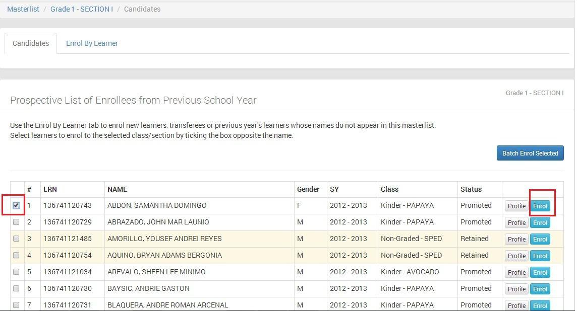 deped lis