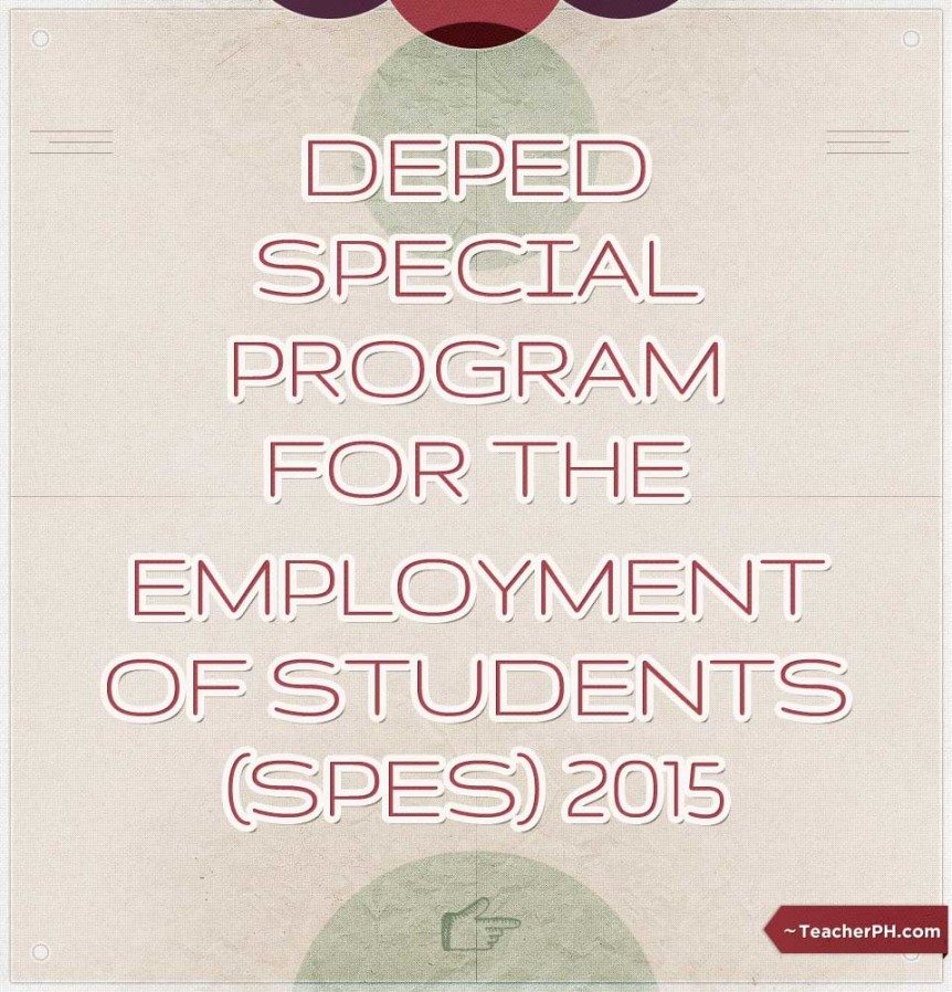 Special Program for the Employment of Students (SPES) 2015