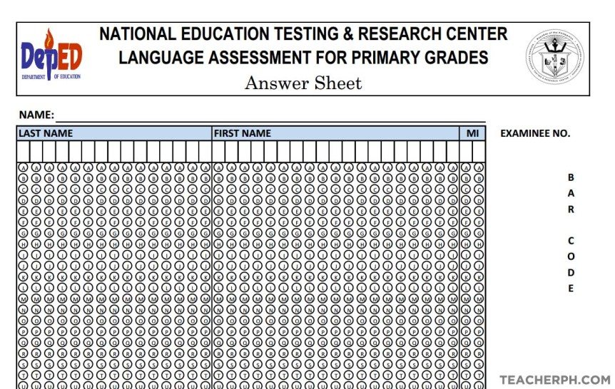 Administration of National Achievement Test and LAPG for Primary Grades