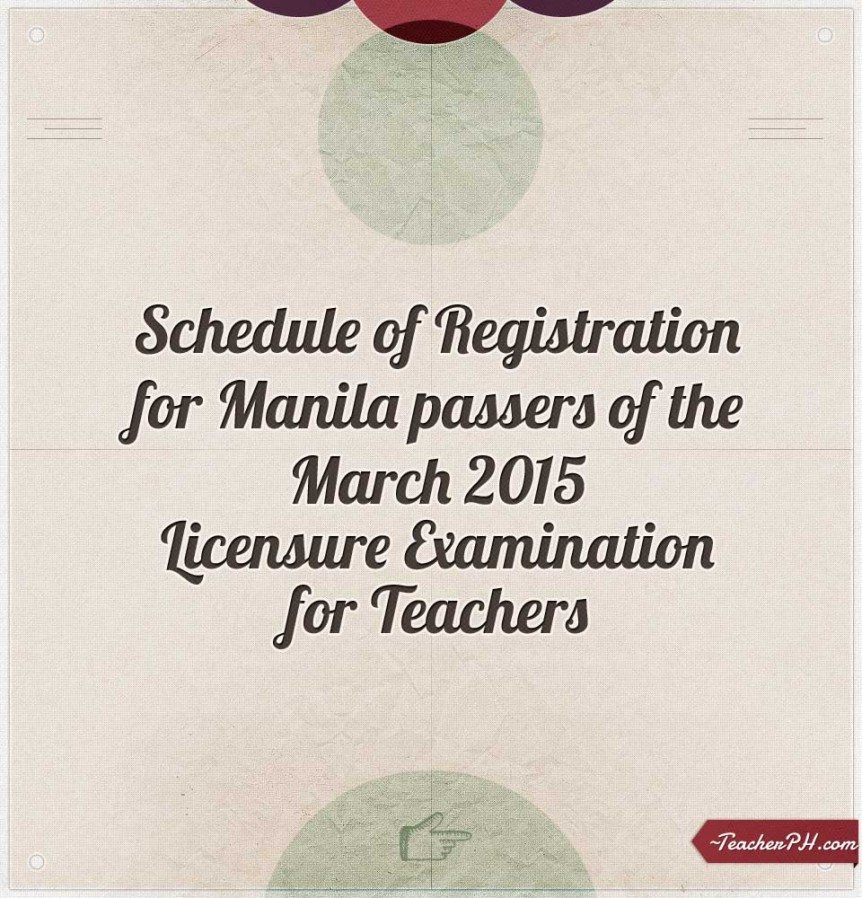 PRC Licensure Examination for Teachers Manila Passers