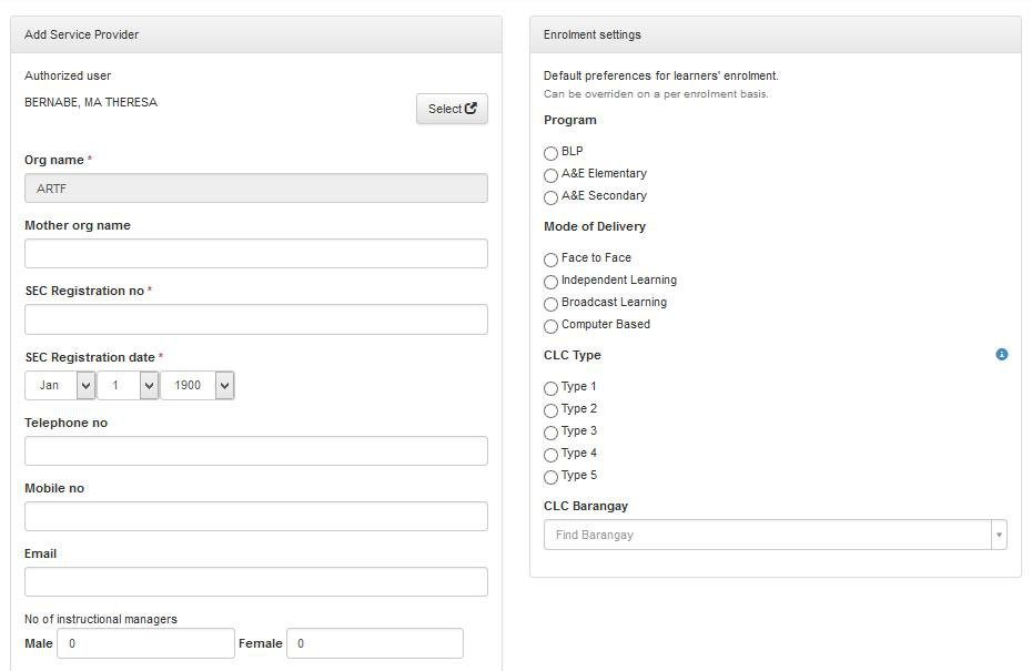 ALS Facilitator Management Module v0.1-12 14