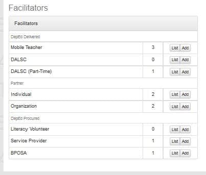 ALS Facilitator Management Module v0.1-13 16