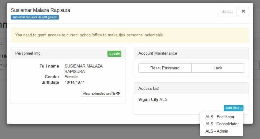 ALS Facilitator Management Module v0.1-9 10