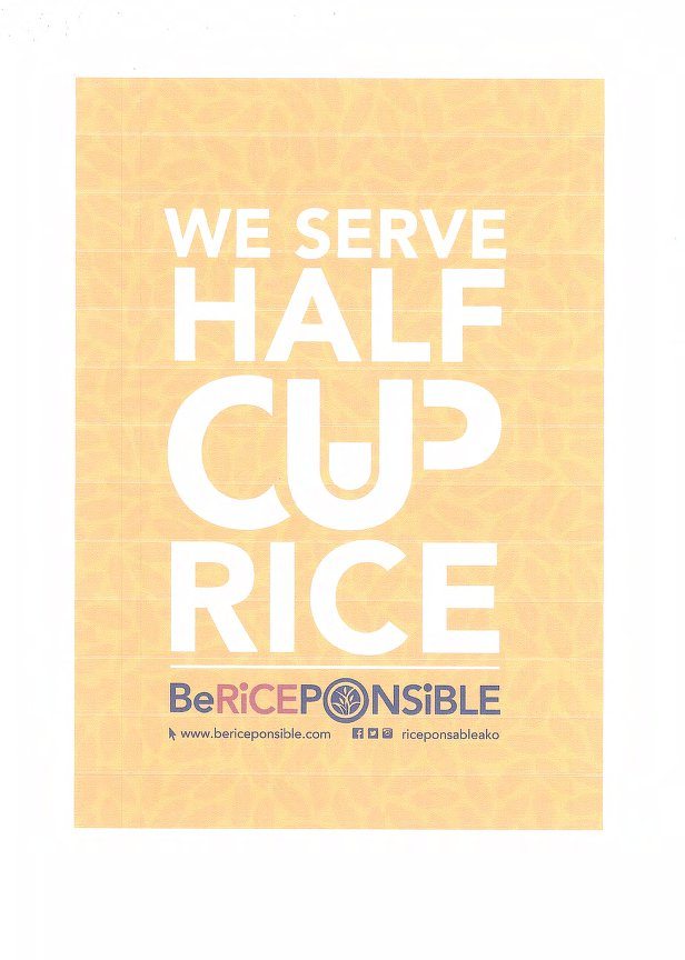 We Serve Half Cup Rice