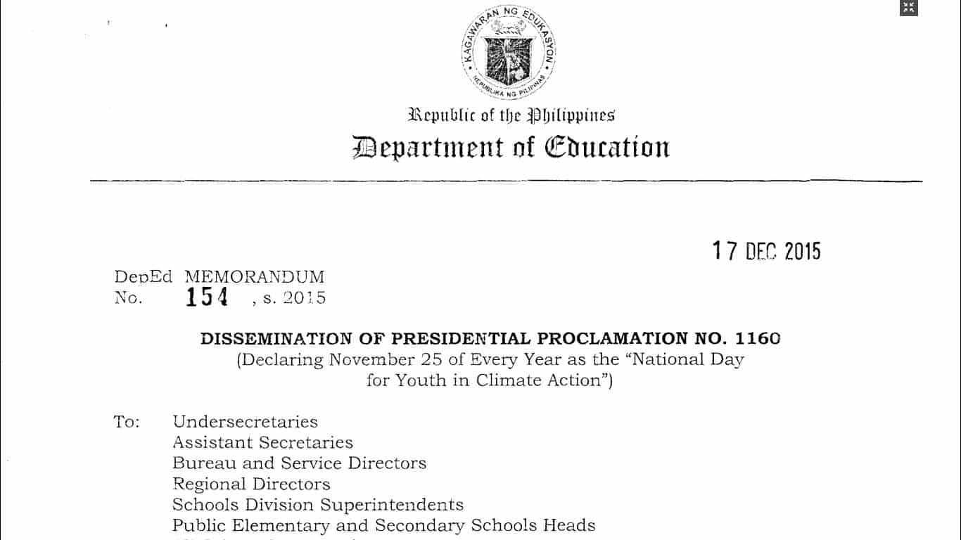 National Day for Youth in Climate Action TeacherPH