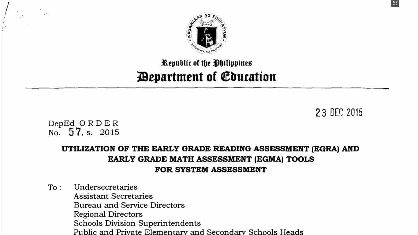 Utilization of the Early Grade Reading Assessment (EGRA) and Early Grade Math Assessment (EGMA) Tools for System Assessment