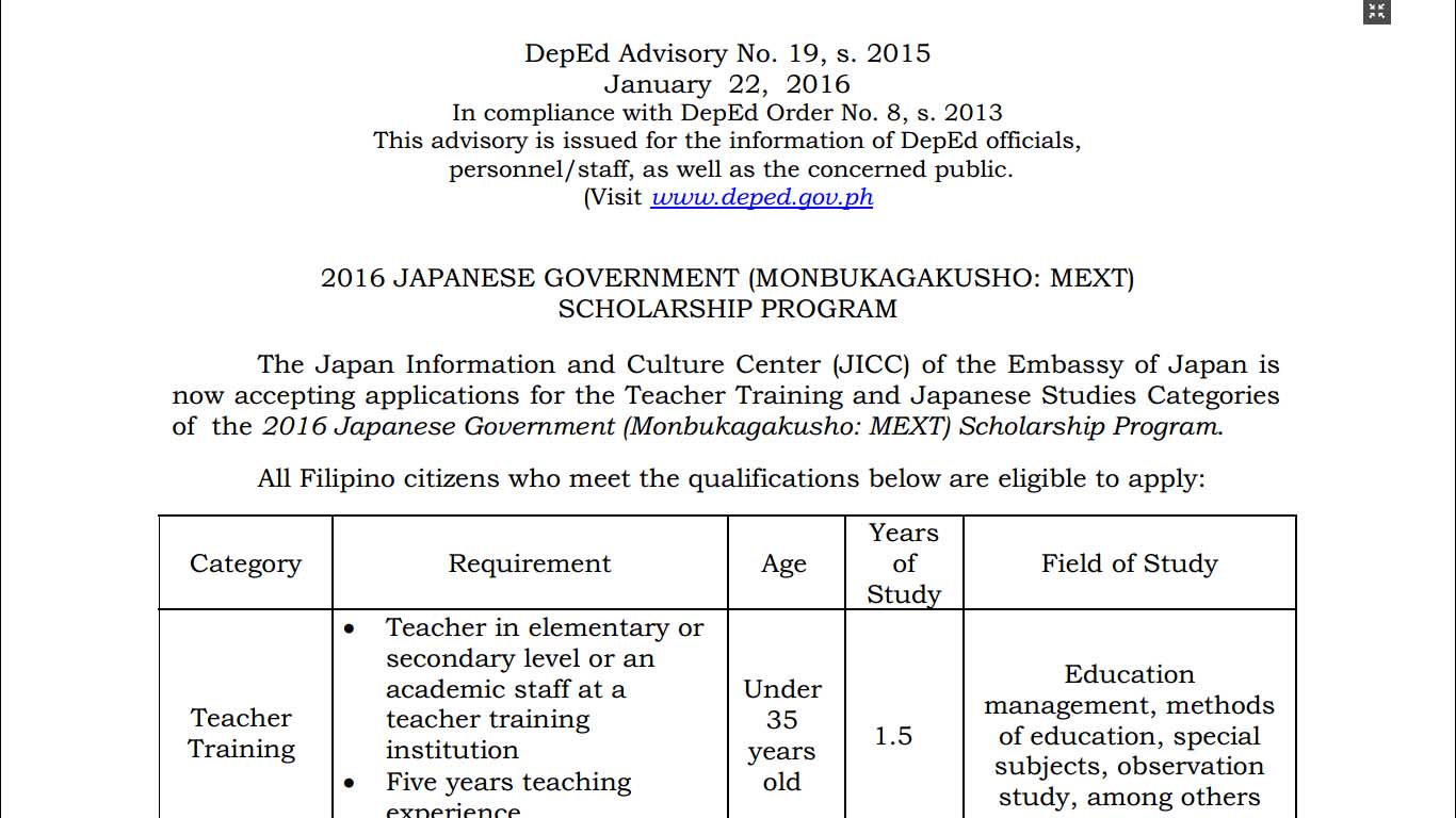 field of study and research plan mext example