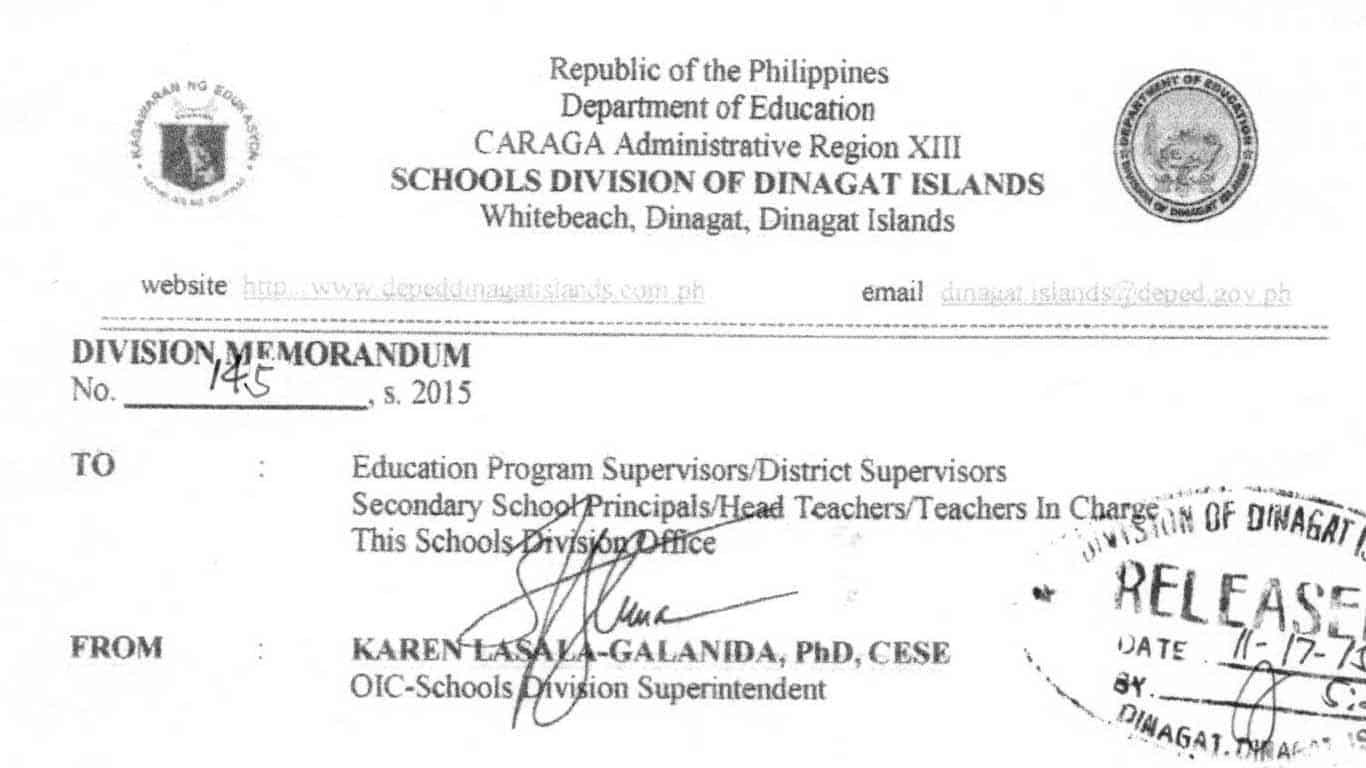 DepEd Dinagat Islands Special Ranking for Secondary Teacher Applicants