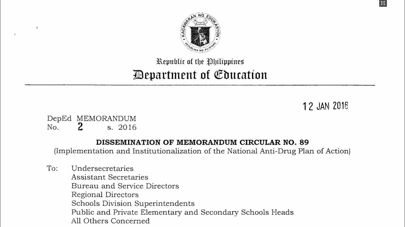 Implementation and Institutionalization of the National Anti-Drug Plan of Action