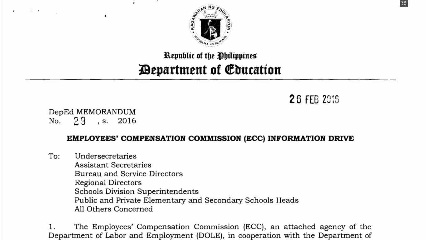 Employees' Compensation Commission (ECC) Information Drive