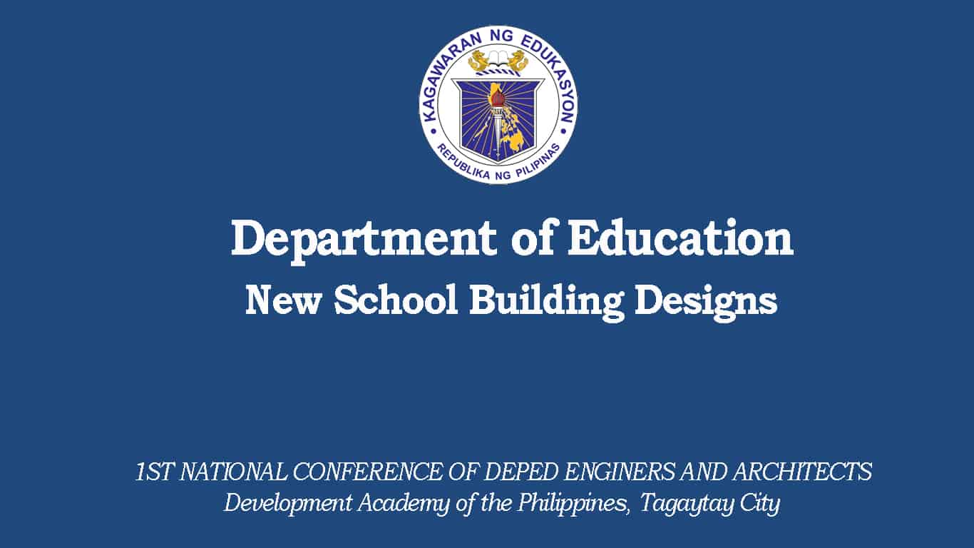 2016 DepEd New School Building Designs
