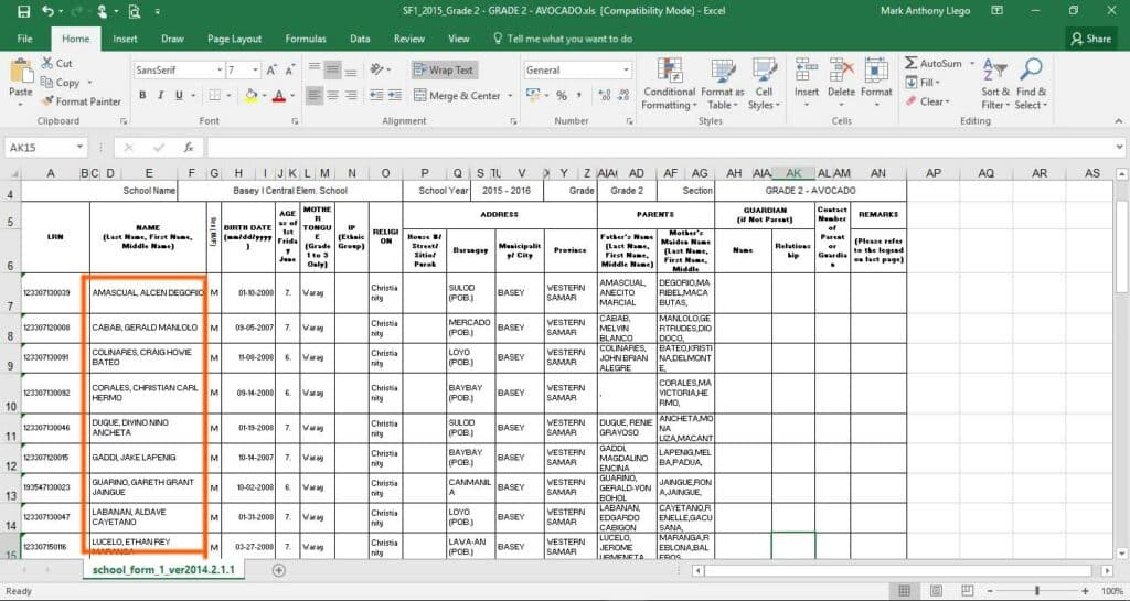 Deped Electronic Class Record Ecr Templates Teacherph Class Vrogue