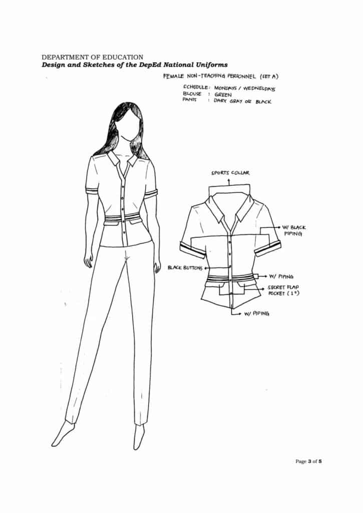 DepEd Female Teaching Non Personnel Set A Uniform