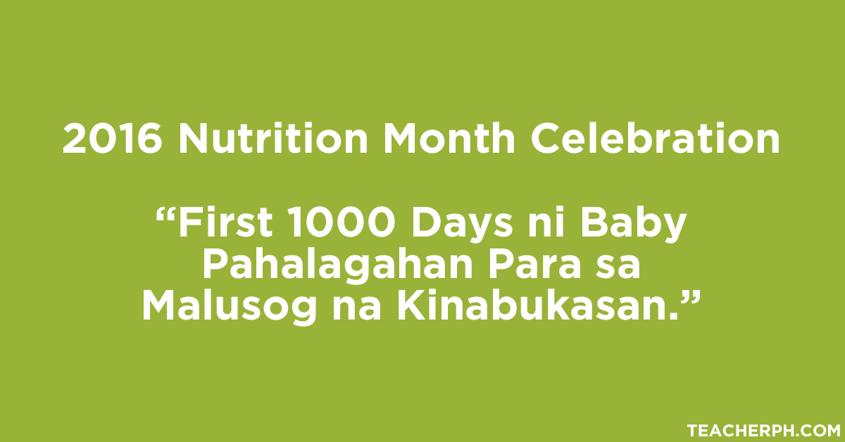 2016 Nutrition Month Celebration