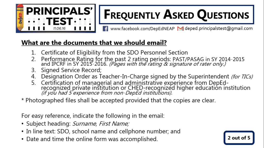 2016 Principals' Test FAQ 4