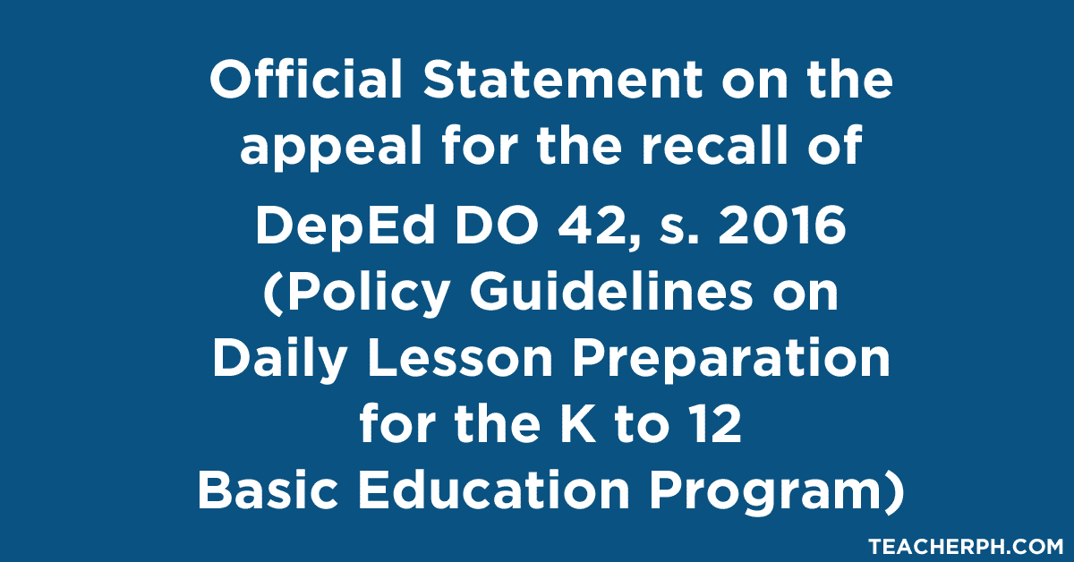 deped-official-statement-on-the-appeal-for-the-recall-of-deped-do-42-s