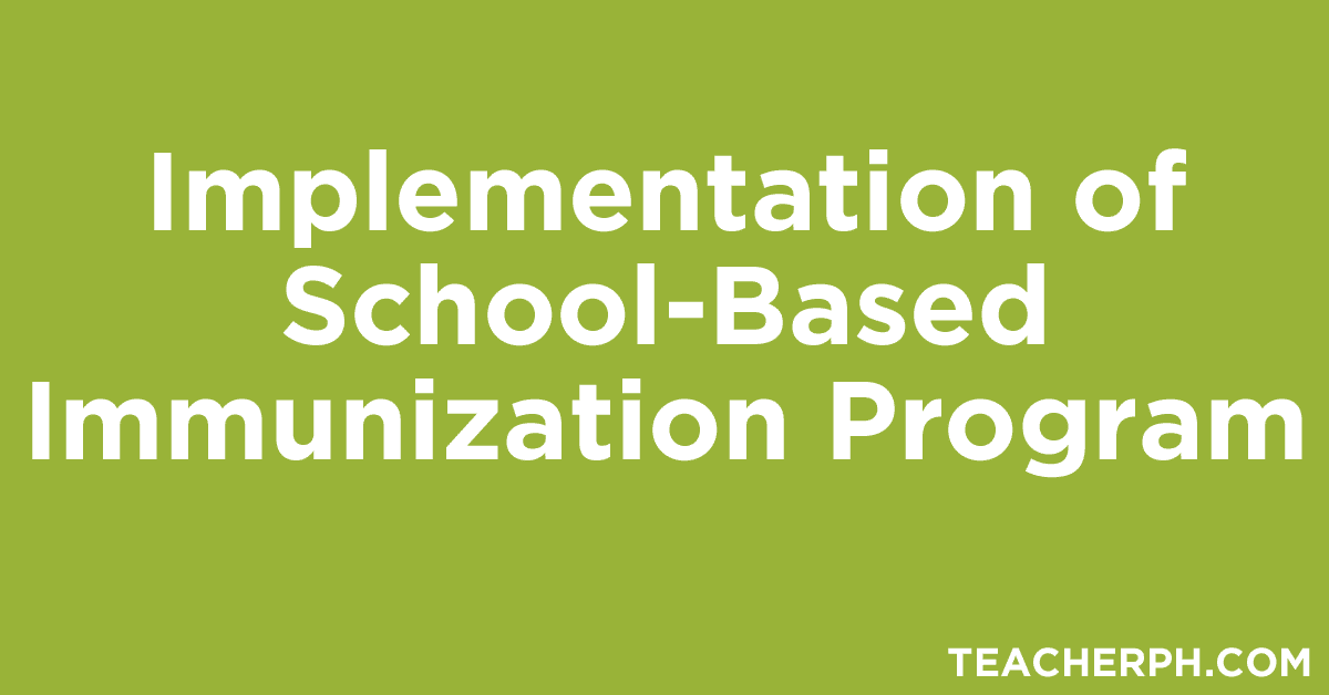 Implementation of School-Based Immunization Program
