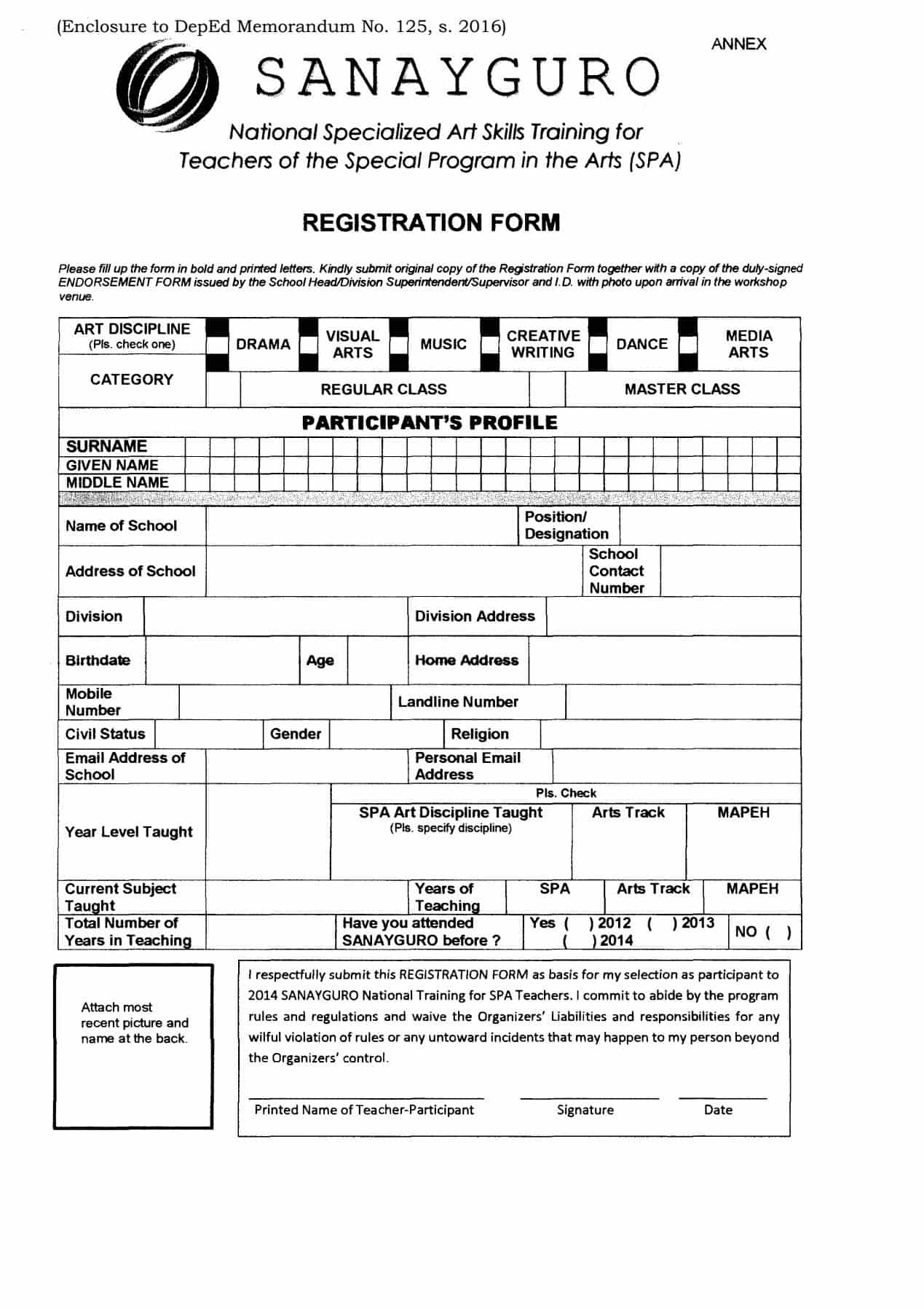 Sanayguro registration form