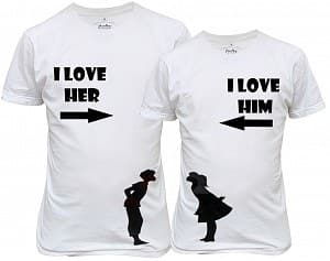 I love her him couple shirt