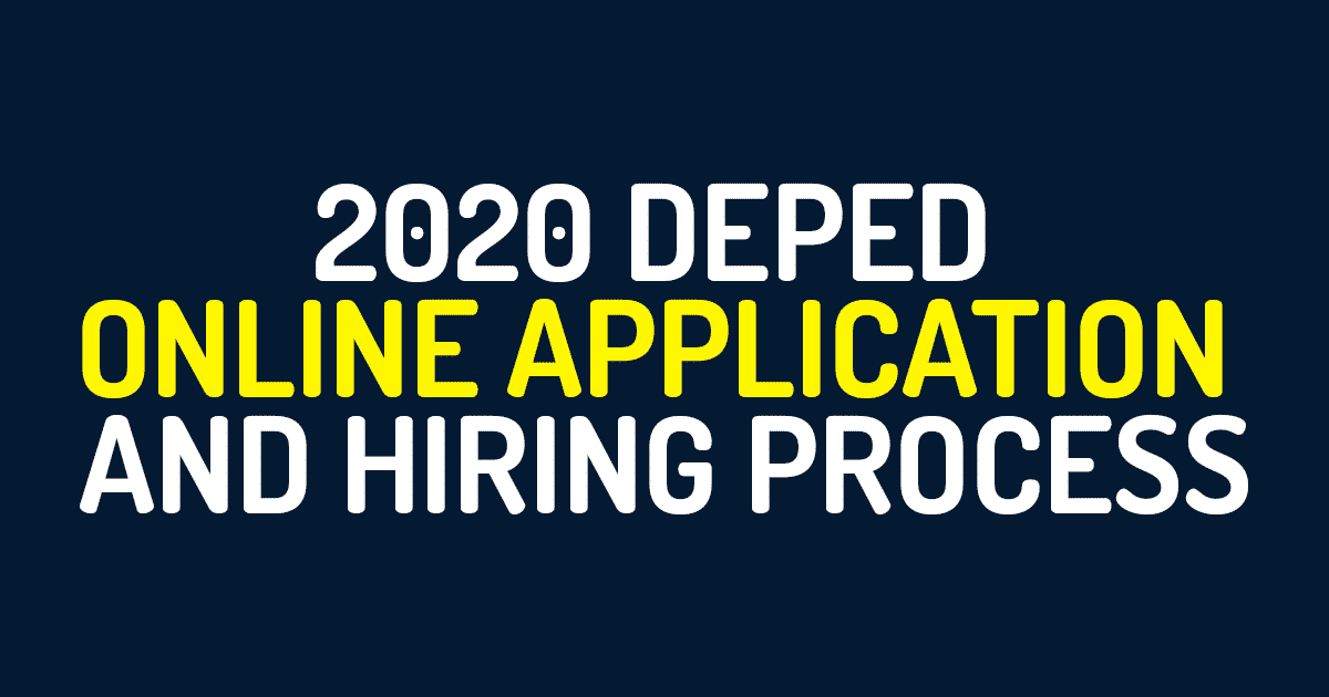 2020 DepEd Online Application and Hiring Process