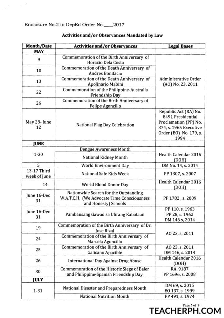 DepEd School Calendar 3