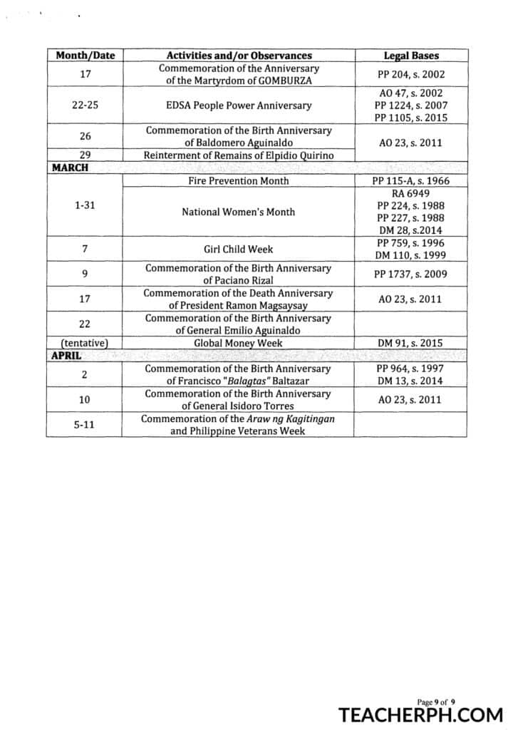 DepEd School Calendar 7