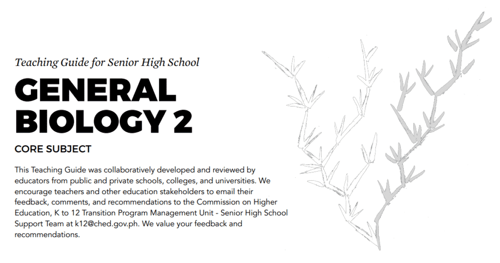 General Biology 2 Senior High School SHS Teaching Guide