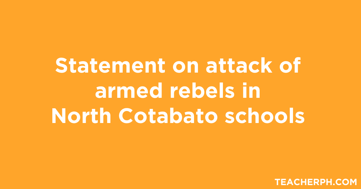 armed rebels in North Cotabato schools