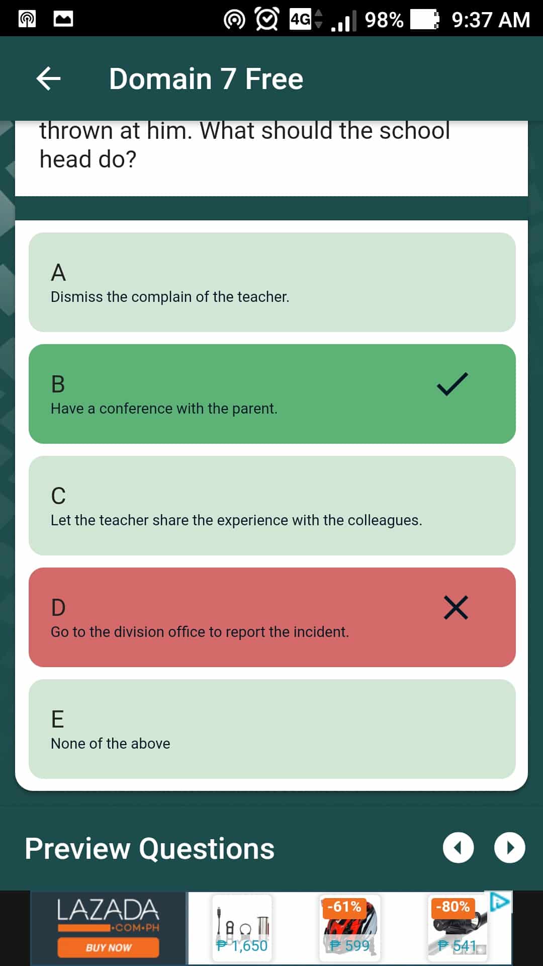 2017 NQESH Principals' Test Reviewer