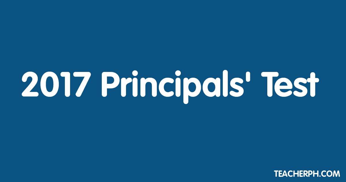 2017 Principals' Test