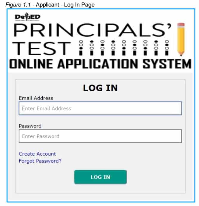 Principals' Test Online Registration