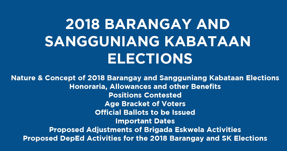 2018 Barangay and Sangguniang Kabataan Elections