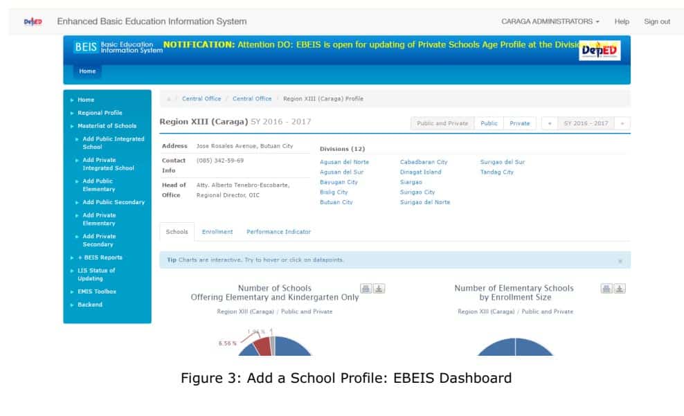 DepEd ebeis homepage