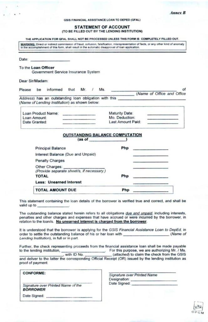idbi home loan account statement online