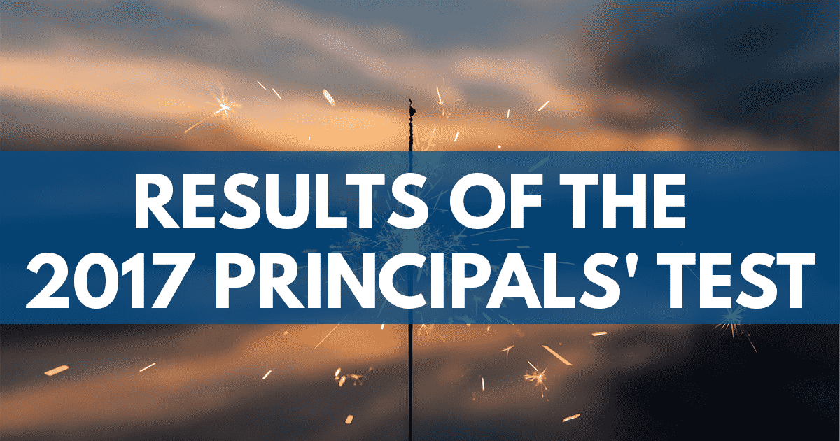 Results 2017 Principals' Test NQESH