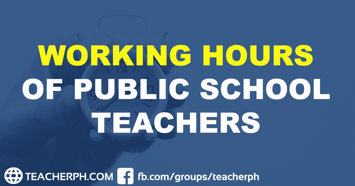 Working hours of public school teachers teacherph