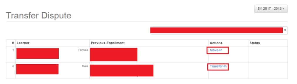 deped lis transfer dispute