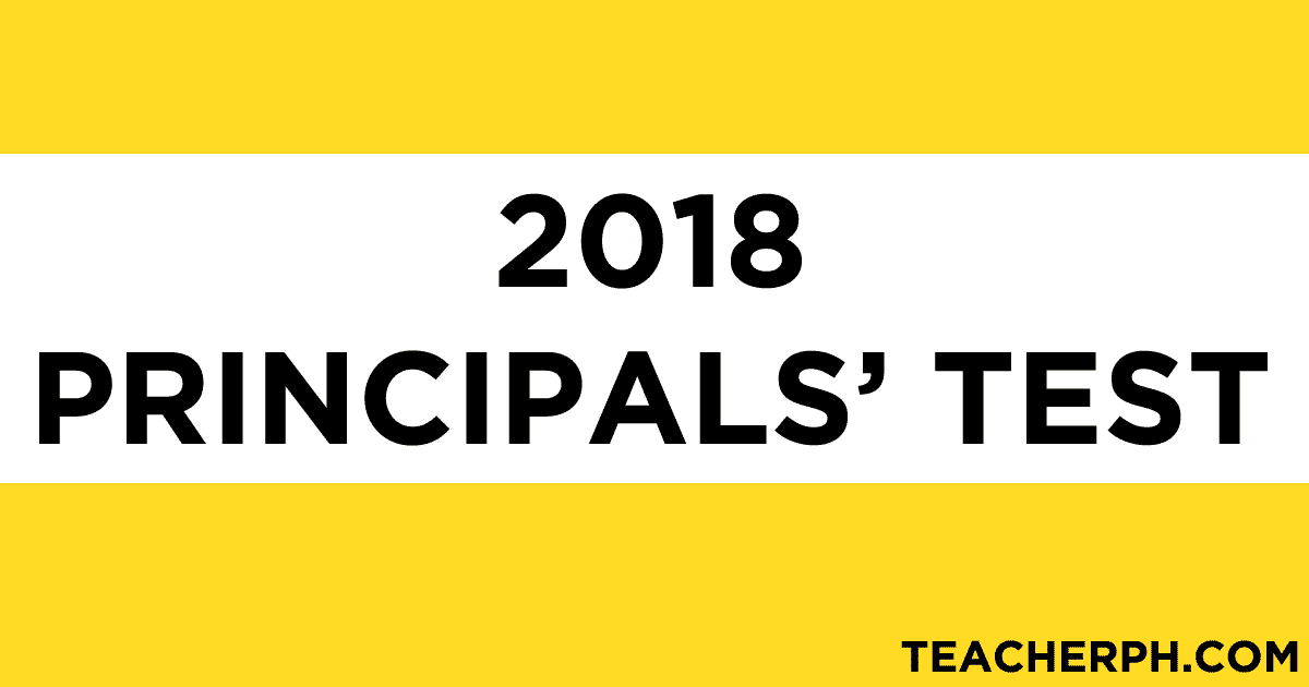 2018 Principals Test