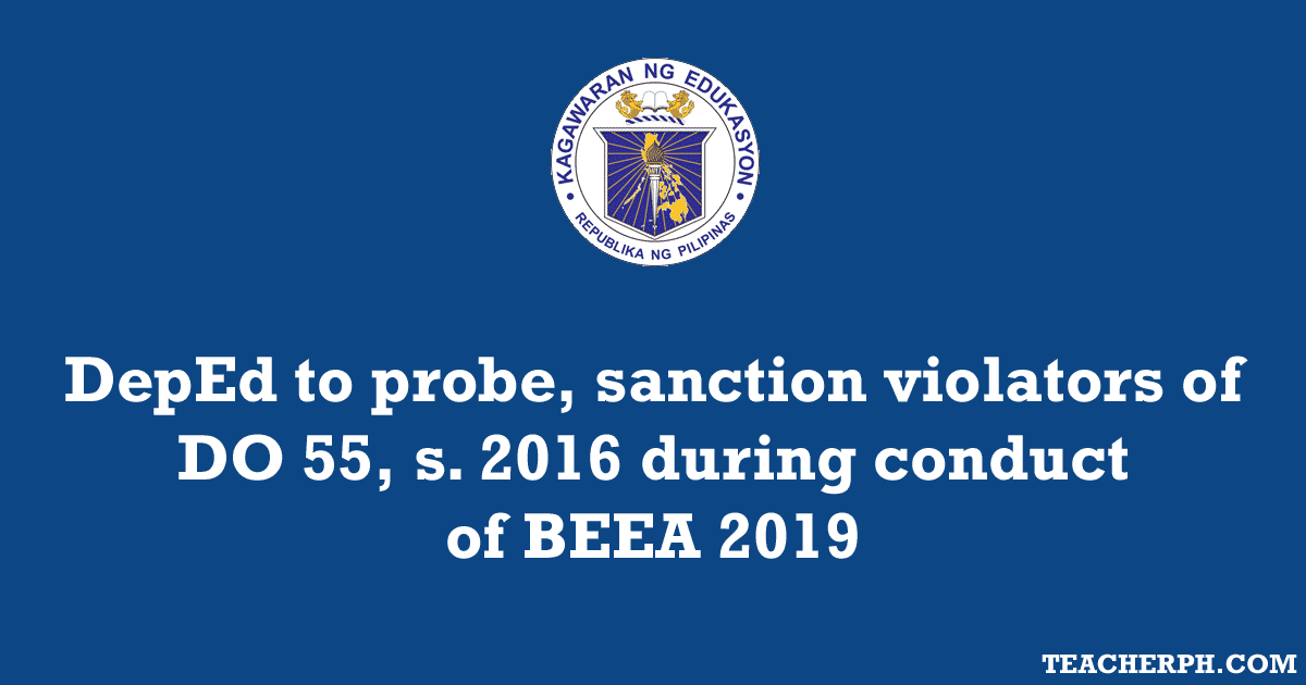 2019 Basic Education Exit Assessment (BEEA) Violators