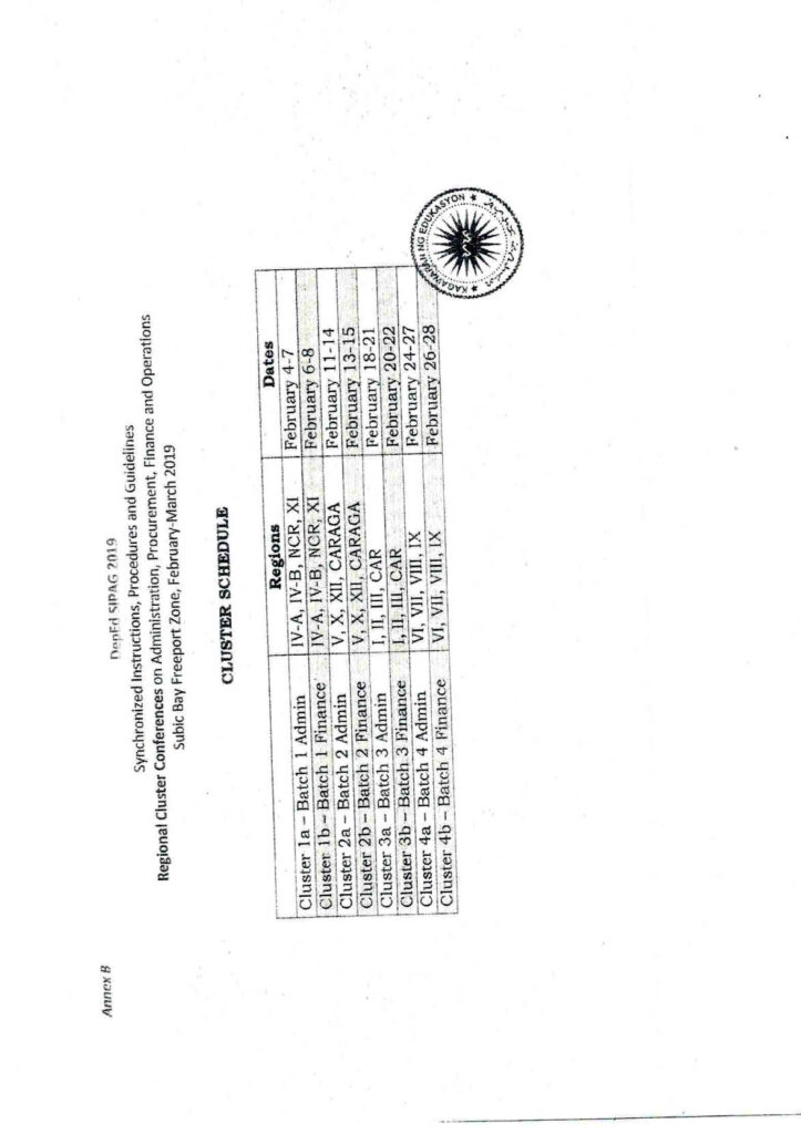 2019 DEPED SIPAG MEMORANDUM