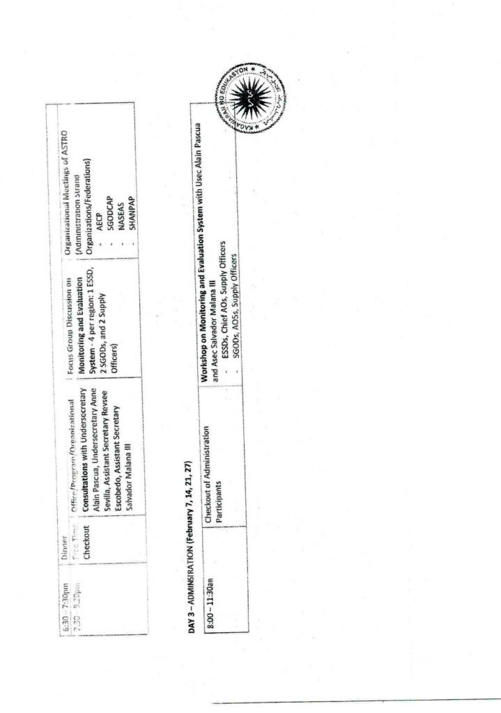 2019 DEPED SIPAG MEMORANDUM