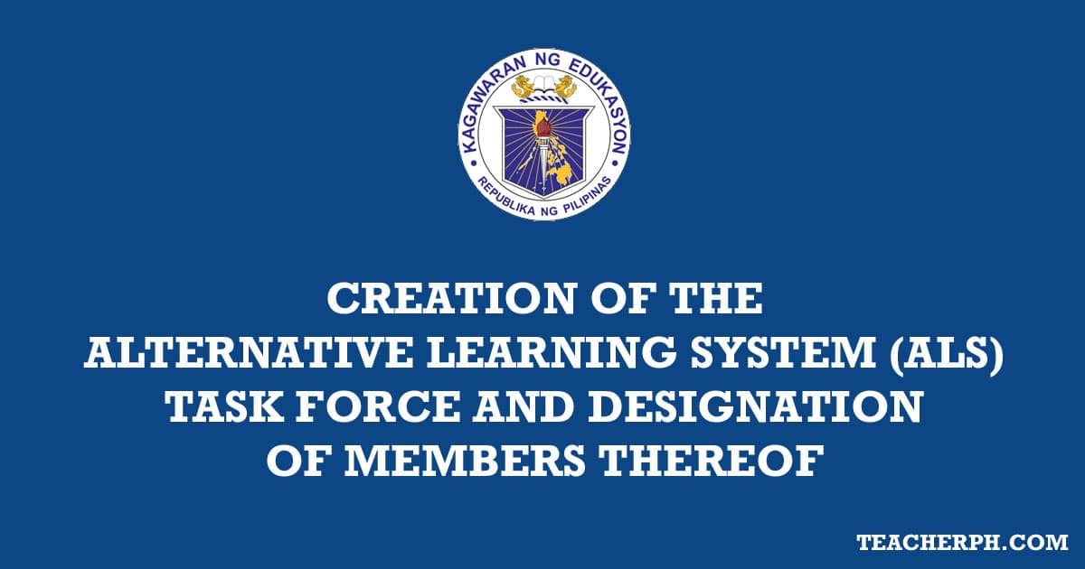 2019 DepEd Alternative Learning System (ALS) Task Force