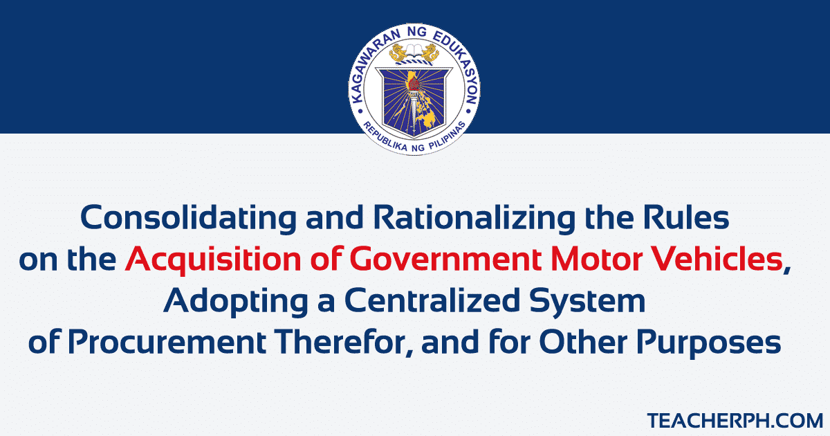 Rules on the Acquisition of Government Motor Vehicles