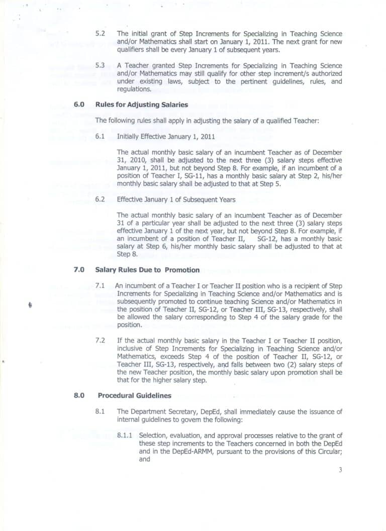 2019 deped guidelines on the grant of step increment teacherph
