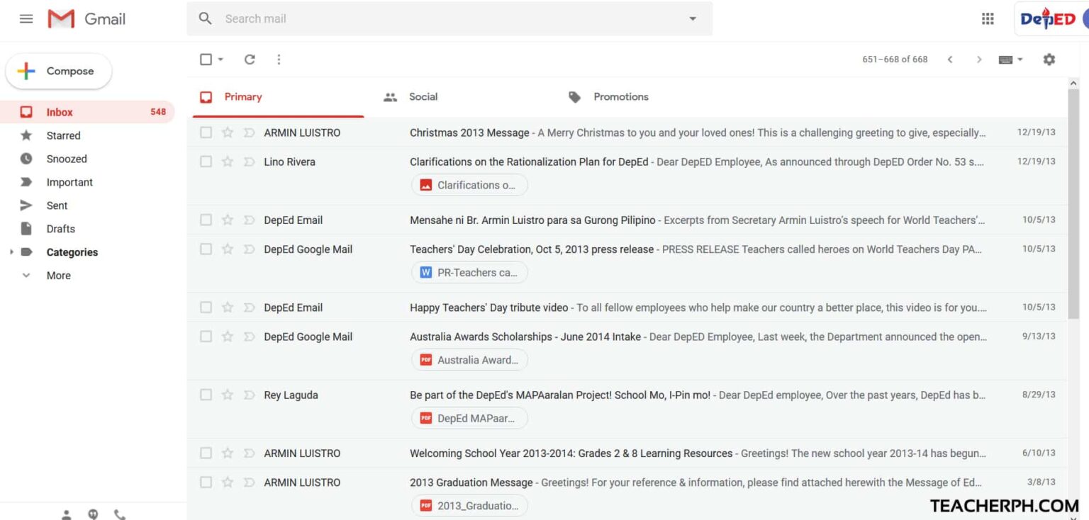 Guidelines on the issuance of official deped email accounts teacherph