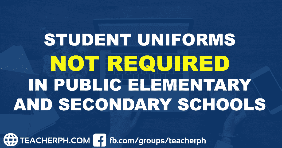 STUDENT UNIFORMS NOT REQUIRED IN PUBLIC ELEMENTARY AND SECONDARY SCHOOLS