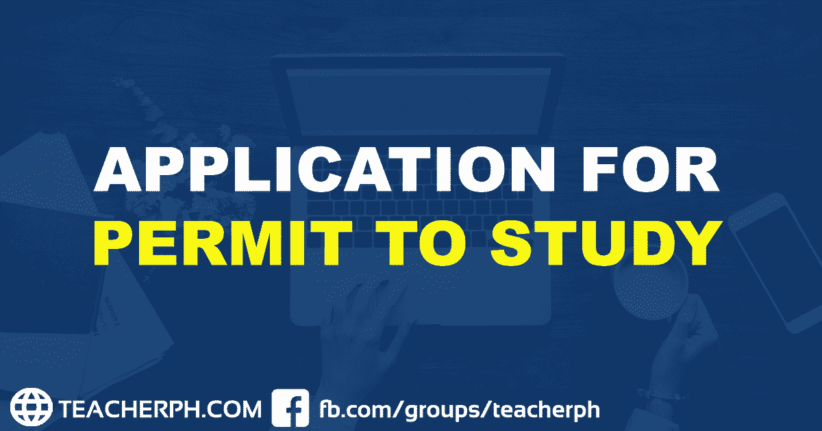 DEPED APPLICATION FOR PERMIT TO STUDY