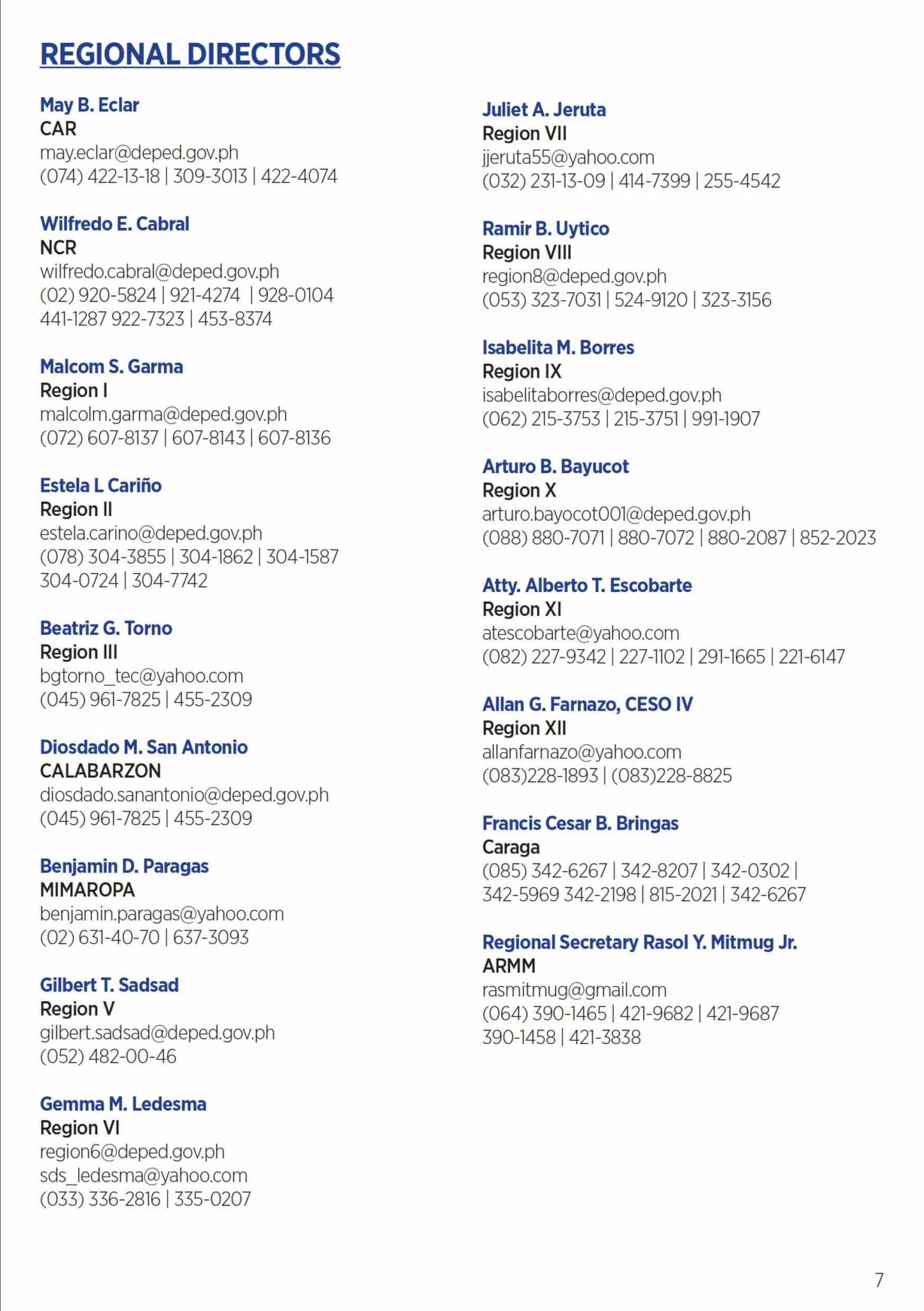 2019 Deped Finance Directory - TeacherPH